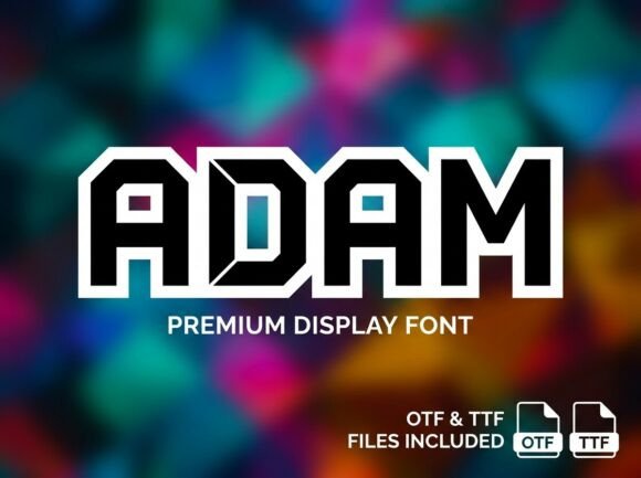 Adam: A Stunning Decorative Display Typeface for Bold Creatives