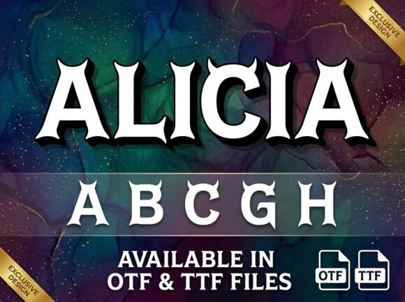 Alicia: The Artistic Display Typeface