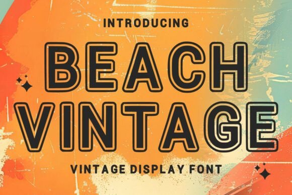 Beach Vintage: A Stylish Retro Outline Font