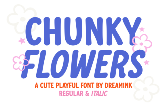 Chunky Flowers: A Delightful Display Font for Joyful Designs