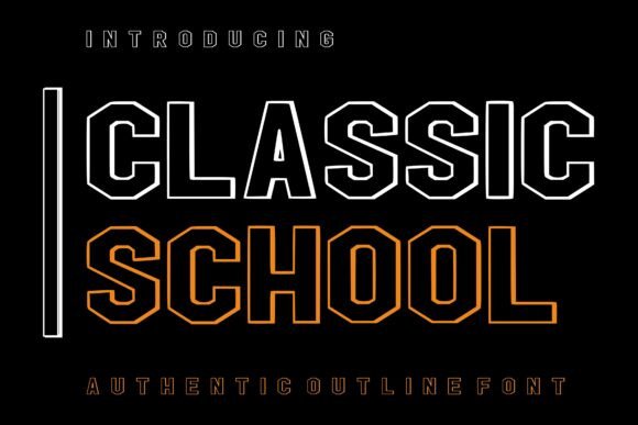 Classic School: A Timeless Font for Athletic and Academic Designs