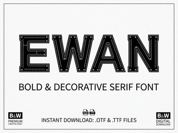 Ewan: A Bold Display Font for Creative Impact