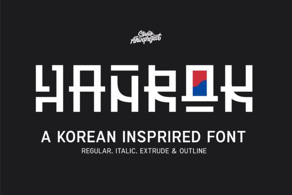 Hanrok: A Bold Display Font with Modern Korean Flair