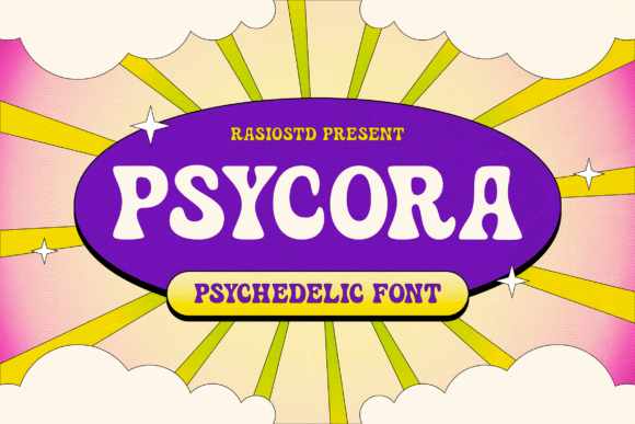 Psycora: A Psychedelic Display Font for Visual Impact