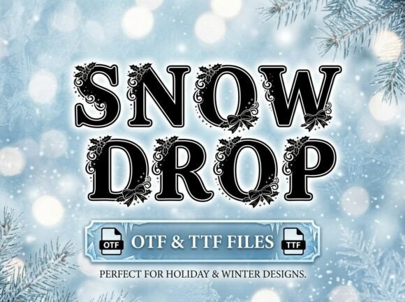 Snowdrop: The Enchanted Holiday Display Font