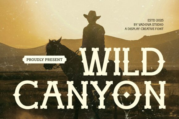 Wild Canyon: A Rugged Western Font for Bold Designs